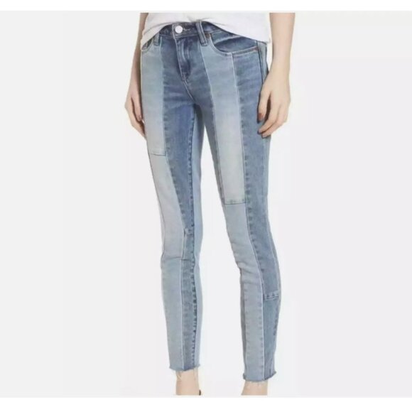 Blank NYC Denim - Blank NYC Reade Crop 2 tone light wash low rise skinny jeans women's size 31